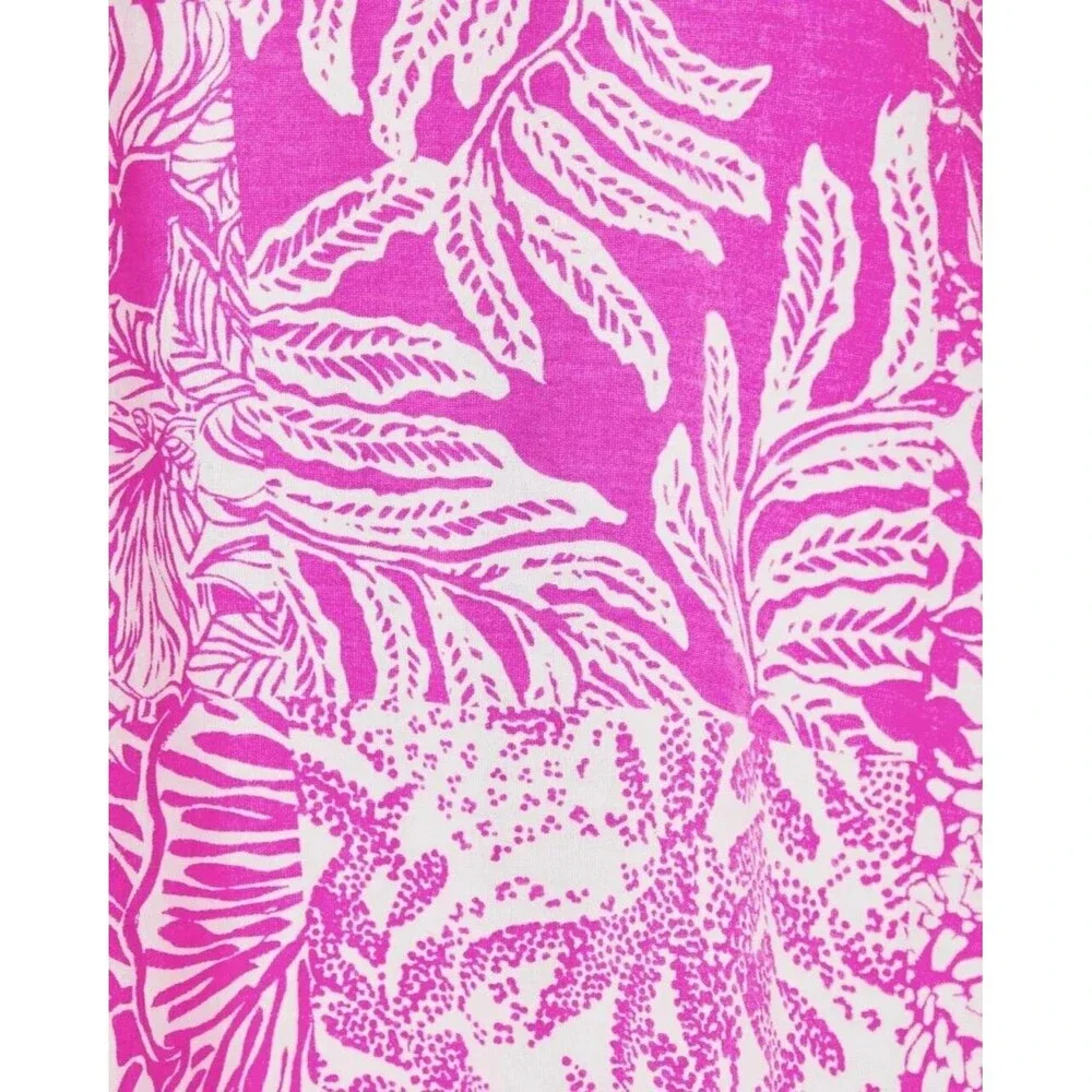 Lilly Pulitzer Lela Henley Tank Mini Dress Printed Cotton Sleeveless XL 279318 - Picture 6 of 11